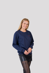 Pantique Crewneck mit Fleece – Dunkelblau
