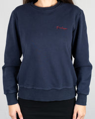 Pantique Crewneck mit Fleece – Dunkelblau